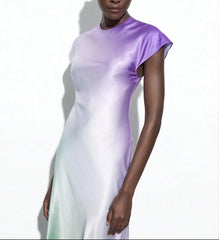 NOVEDAD: Vestido midi satinado mod. VIOLETTA. Talla S (da hasta la 36-38)