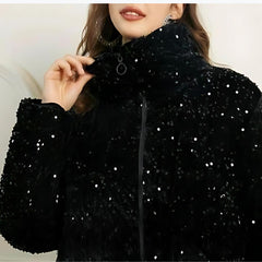 ANORAK Mod. Alba. Es tipo plumífero de Lentejuelas Acolchado