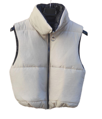 CONJUNTO: Falda lencera marfil o Falda talla M+ Chaleco Mod. Azores. Chaleco acolchado