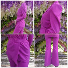 Suit jacket with puffed sleeves. Tamara model. One size