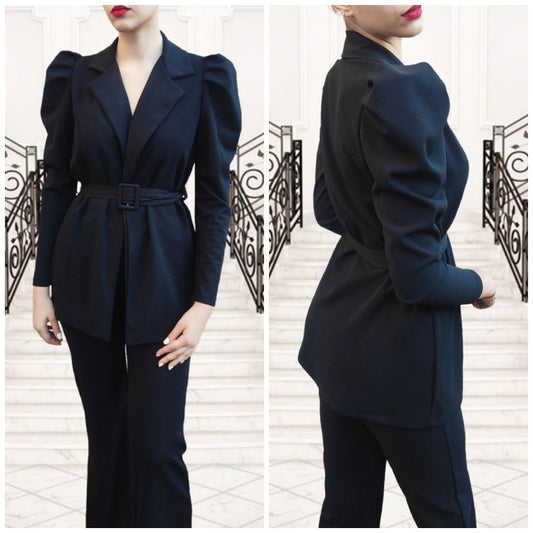 Suit jacket with puffed sleeves. Tamara model. One size