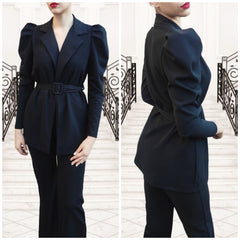 Suit jacket with puffed sleeves. Tamara model. One size