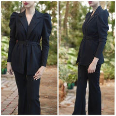 Suit jacket with puffed sleeves. Tamara model. One size