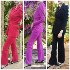 Suit jacket with puffed sleeves. Tamara model. One size