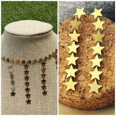 Star necklace in Stainless Steel with 7 branches of stars