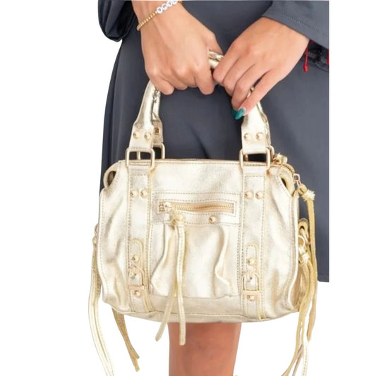 Genuine leather bag in metallic colors: GOLD, SILVER and BRONZE. Balenciaga Inspiration