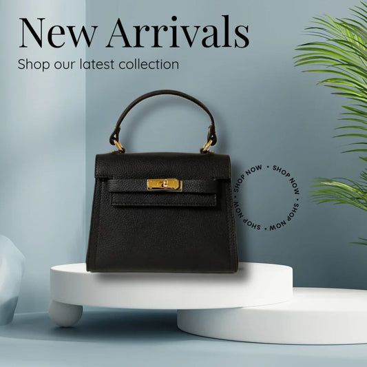 Mini Kelly style leather bag. Available in 8 colors