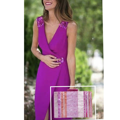 Bolso fiesta. Clutch de colores ROSADO, LILAS. Muy combinable y elegante