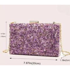 Bolso fiesta. Clutch de colores ROSADO, LILAS. Muy combinable y elegante
