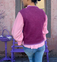 NOVEDAD: Blusa de algodón mod. BEATRICE. Color ROSA. Talla ÚNICA