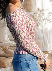 NOVEDAD: Blusa de algodón Mod VICTORIA. Colores: Beige y buganvilla