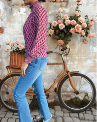 NOVEDAD: Chaleco morado de punto. Talla única (da hasta la talla 40).