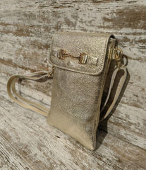 Mobile phone bag with back zipper