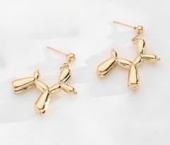 Chain pack + large balloon dog charm + matching earrings. Stainless steel