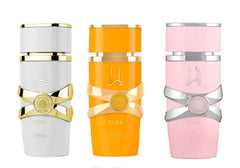 Pack 3 Perfumes YARA: ROSA, MOI + TOUS. Lataffa Original. 100 ml. Perfume árabe mujer. Alta durabilidad. Perfume seducción