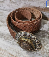 Cinturón ancho de piel con con Hebilla Redonda. Disponible en 9 COLORES