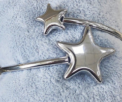 Adjustable rigid bracelet. STARS model. Stainless steel GOLD finish.