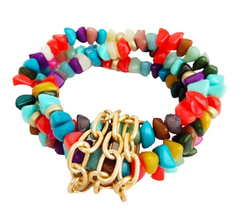 Collar multicolor + pulsera a juego