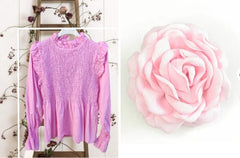 NOVEDAD: Blusa de algodón mod. BEATRICE. Color ROSA. Talla ÚNICA