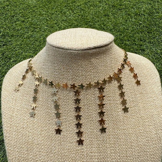 Star necklace in Stainless Steel with 7 branches of stars