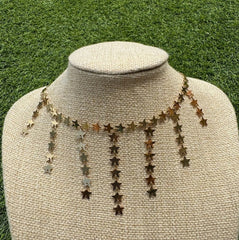 Star necklace in Stainless Steel with 7 branches of stars