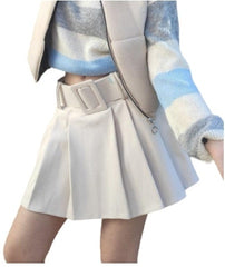 CONJUNTO: Falda lencera marfil o Falda talla M+ Chaleco Mod. Azores. Chaleco acolchado