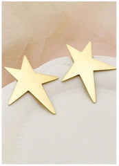 Long star earrings in Stainless Steel
