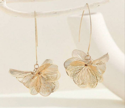 Long star earrings in Stainless Steel