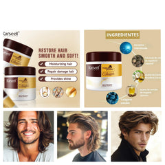 Novedad verano: Mascarilla capilar para ELLOS. Mascarilla KARSEEL con COLÁGENO, KERATINA, ACEITE DE ARGAN. Brillo, suavidad, no frizz. Mascarilla viral Karseel 500 ml. Tratamiento PROFESIONAL: Sin parabenos ni sulfatos.