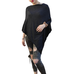 CAPA o Poncho Negro Glitter