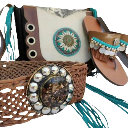 Novelty!! Soft Leather Tote Bag in Gold, Silver. or Bronze.