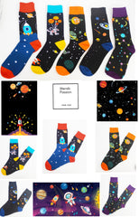 Pack 5 Calcetines divertidos con estampado del ESPACIO
