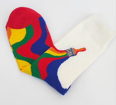 Calcetines divertidos con estampado de PINTURA de COLORES.