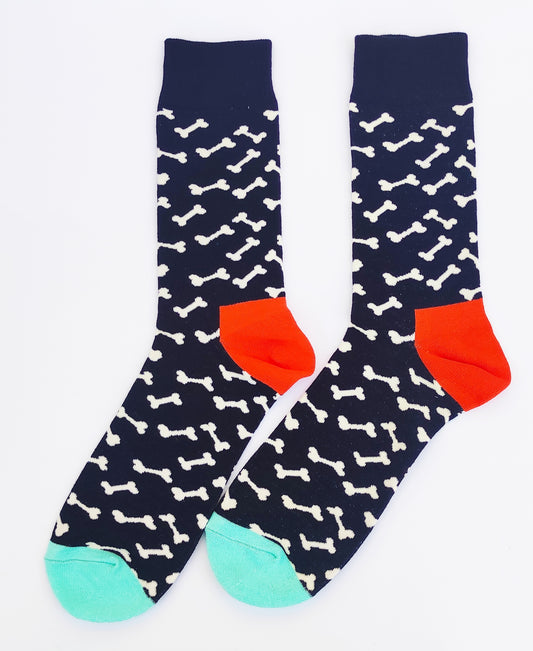 Funny socks printed with DOG BONES. Unisex. One size