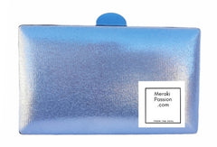 Bolso de fiesta fiesta. Clutch de color azul turquesa con suaves piedras y brillantes. Bolso geoda