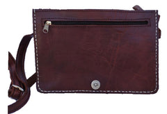 Bolso de piel color brandy + cinturón de piel