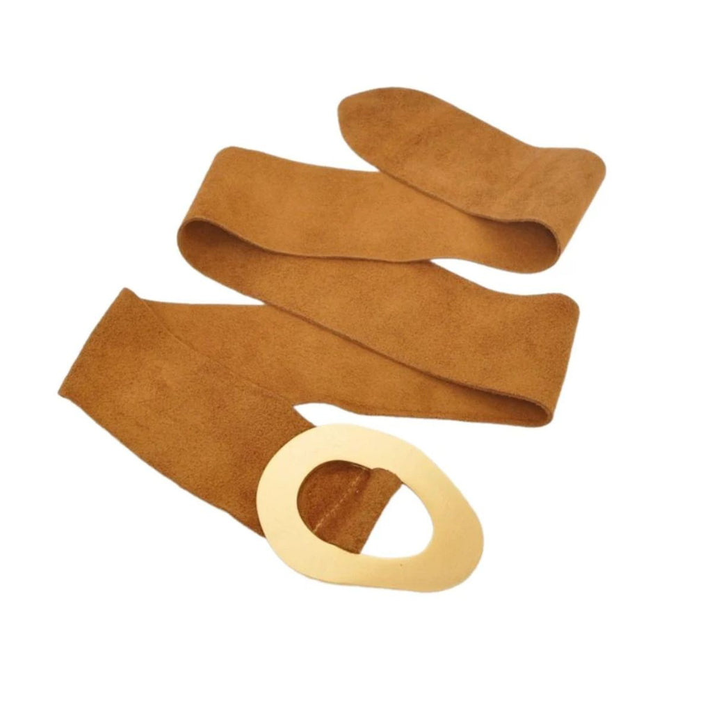 Cinturón de Ante Suave con Hebilla Irregular - 11 Colores Disponibles