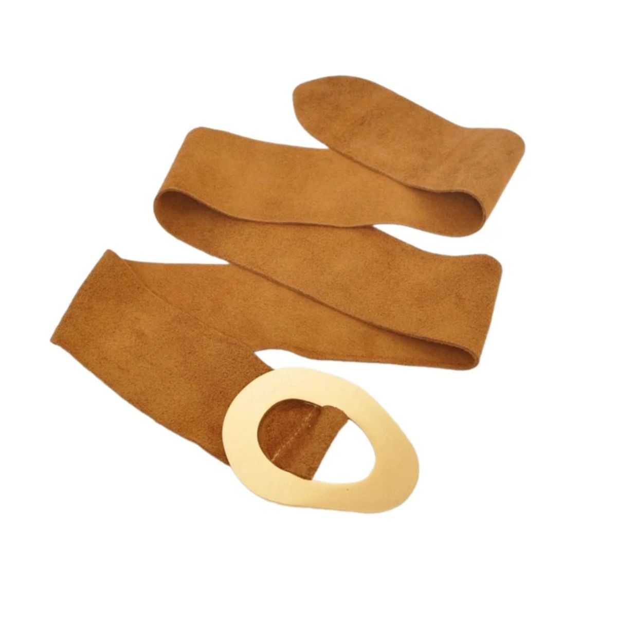 Cinturón de Ante Suave con Hebilla Irregular - 11 Colores Disponibles