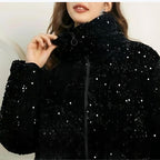 ANORAK Mod. Alba. Es tipo plumífero de Lentejuelas Acolchado