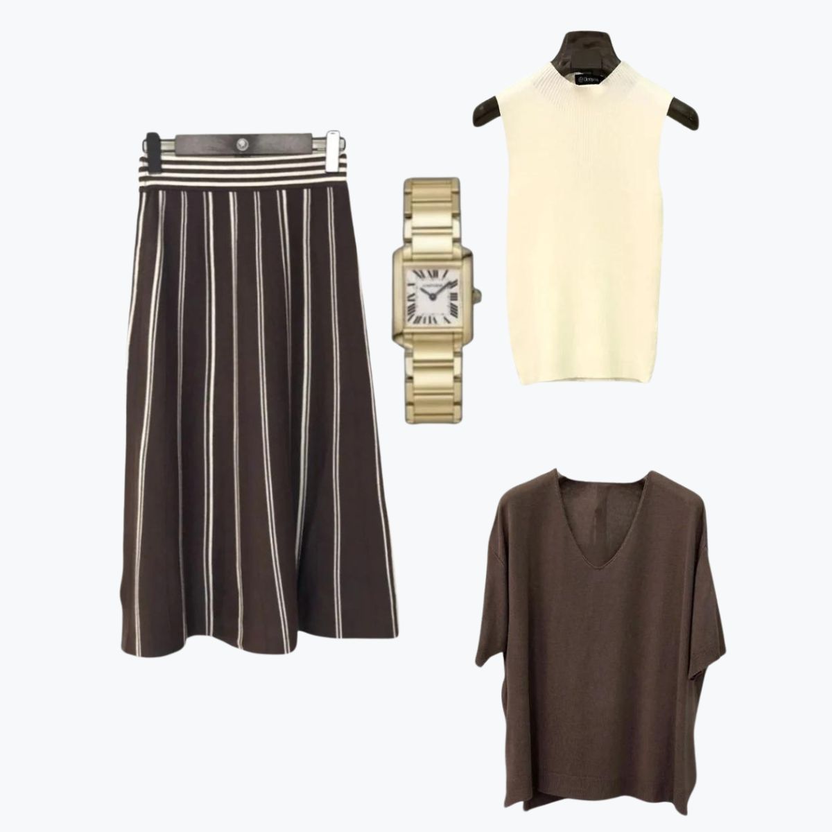 Colección HELENA: Total Look de  CONJUNTO con FALDA. Disponible en 3 colores: GRIS, BEIGE y CHOCOLATE. Talla única. Da hasta la talla 40. CALIDAD PREMIUM