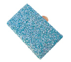 Clutch en color AZUL TURQUESA. Bolso de fiesta AZUL TURQUESA