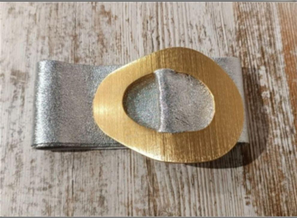 Cinturón de piel muy suave en color Oro o PLATA