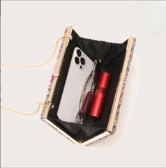 Party bag. Multi-color pebble clutch. Very combinable and elegant