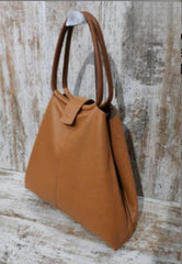 Novelty!! Soft Leather Tote Bag in Gold, Silver. or Bronze.