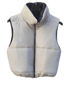 CONJUNTO: Falda lencera marfil o Falda talla M+ Chaleco Mod. Azores. Chaleco acolchado