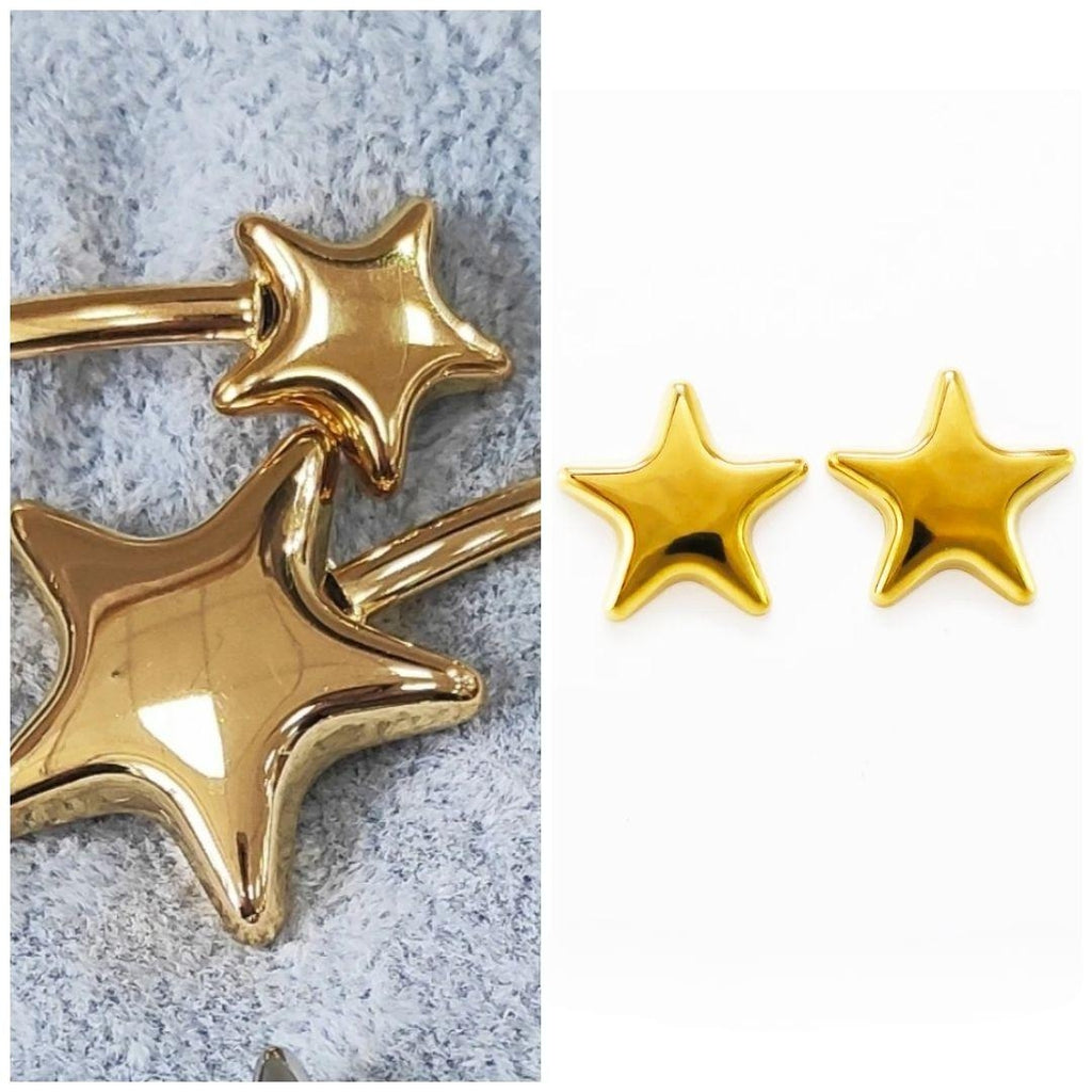 Coleccion BELEN. PACK PULSERA + PENDIENTES Acero Inoxidable acabado ORO. Modelo ESTRELLAS. Ideal, monísima ¡ Disponible también la Pulsera en Acero Planta
