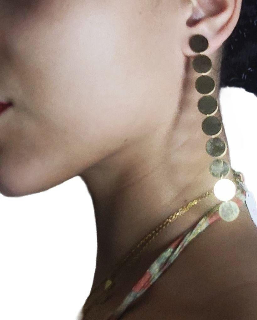 CONJUNTO Mod ROMA. Lurex Dorado, teja oscuro y verde salvia. Falda larga. Talla única. Da hasta la talla 38
