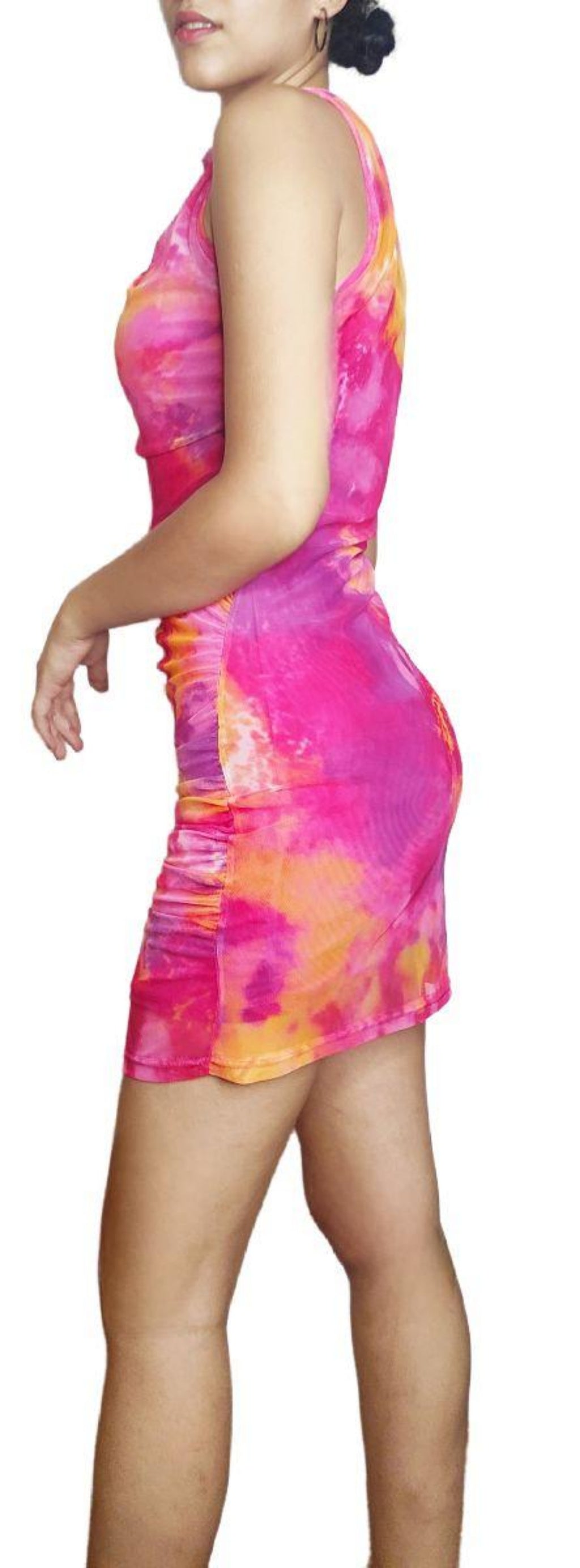 VESTIDO Mod. Andrea. Vestido de tul con forro. Vestido muy femenino. Talla única. Disponible en 3 colores: fucsia, morado y verde lima