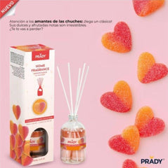 Mikado olor CHUCHE CORAZON DE MELOCOTÓN. 100 ml. Frasco de cristal