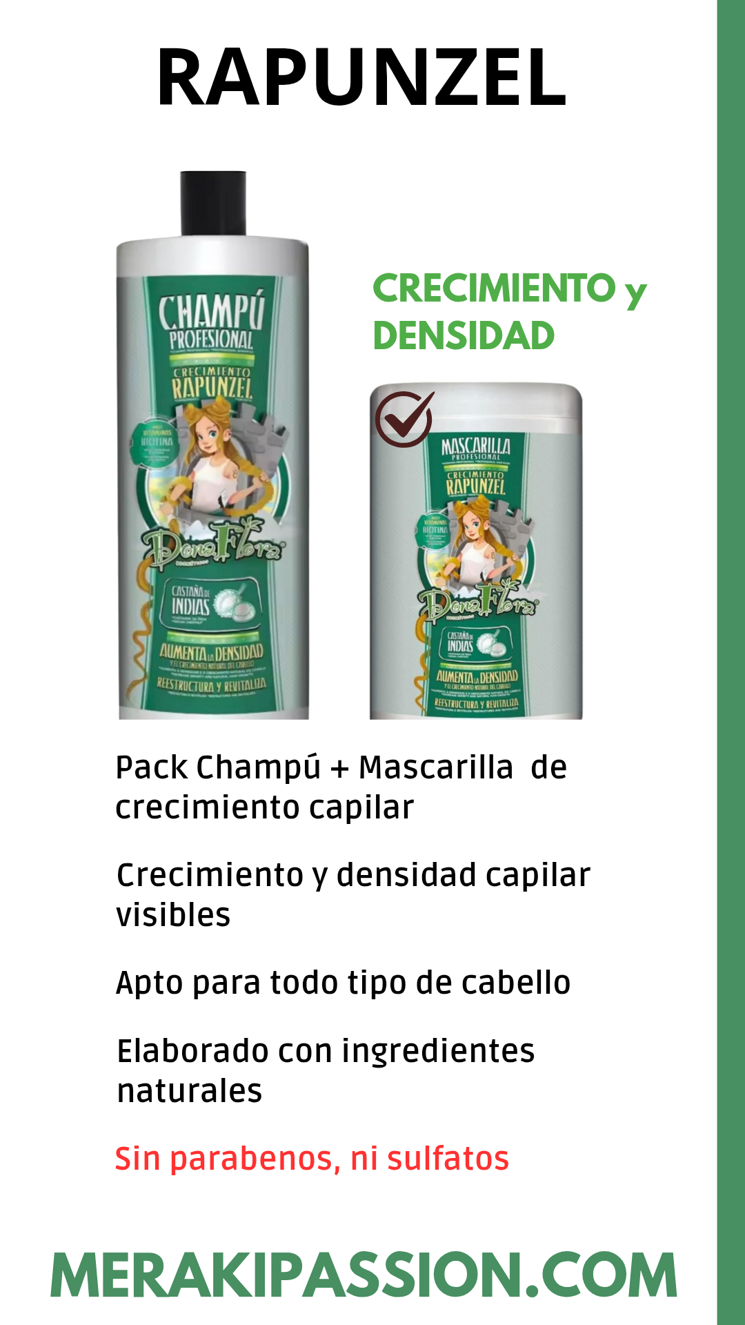 NOVEDAD: PACK Champú PROFESIONAL para RIZOS 1.000 ml.+ Mascarilla 1.000 ml.:   . Sin parabenos ni sulfatos.